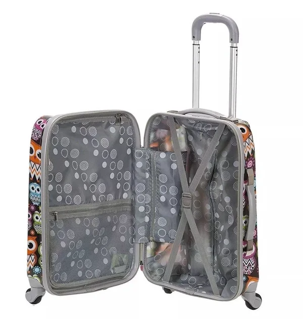 Rockland 2-Piece Upright Luggage Set Owl