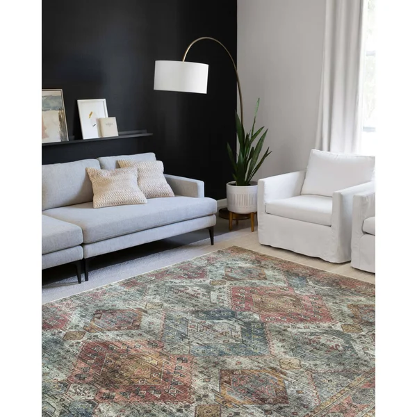 Alexander Home Leanne Traditional Distressed Printed Area Rug - 2&-6x22 x 10& Runner