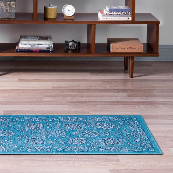 Lucerne Blue 6 ft Runner Area Rug