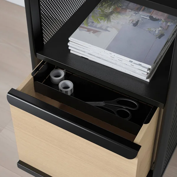 IKEA - BEKANT Storage Unit on Casters, Mesh Black, 16 1/8x39 3/4