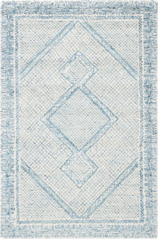 Safavieh 8& x 10& Abstract ABT345M Ivory, Blue Rug