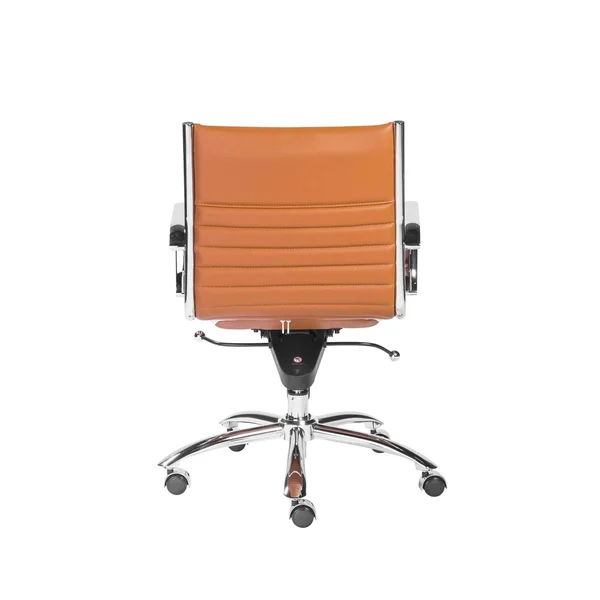 27.01x22 x 25.04x22 x 38x22 Low Back Office Chair in Cognac with Chrome Base
