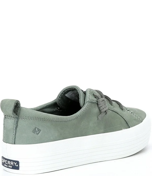 Women's Sperry Crest Vibe Platform Leather Sneaker DustyRose - Size 6M