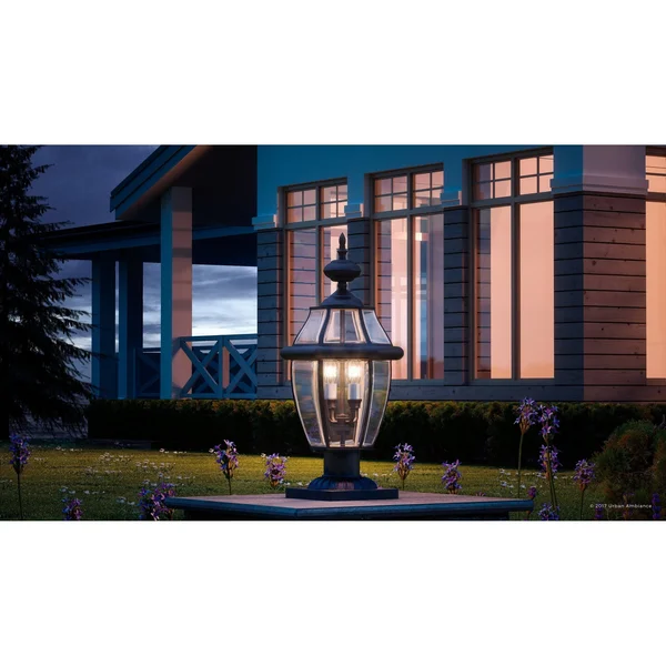 Urban Ambiance Luxury Colonial Outdoor Post Light, Large Size: 23 inchh x 12.5 inchw, with Tudor Style Elements, Versatile Desig