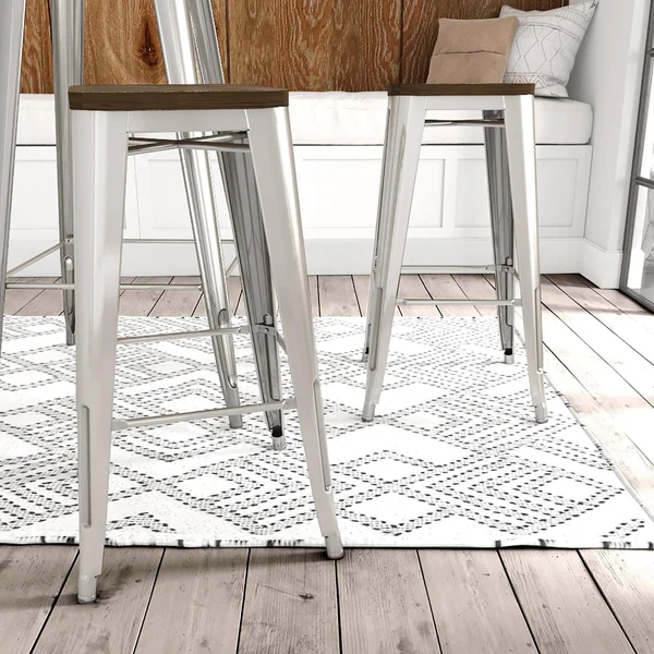 Fanya 30x22 Metal Backless Bar Stool, N/A, Antique Gun Metal