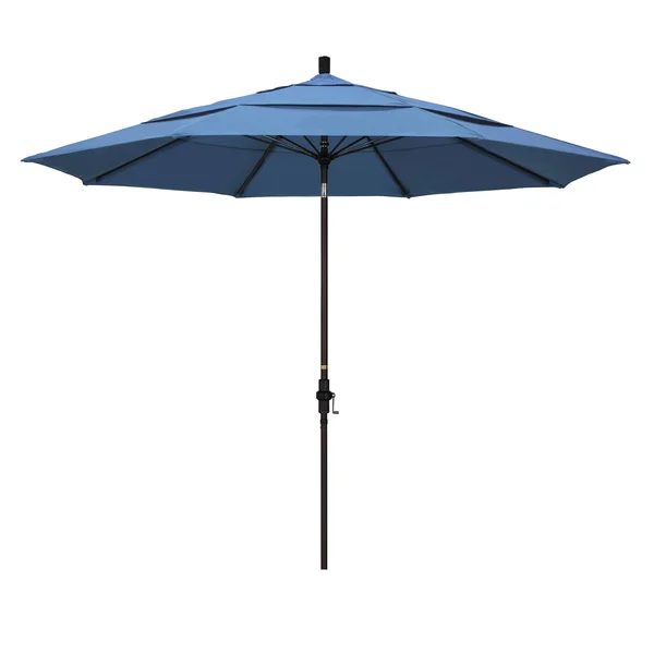 California Umbrella 11& Fiberglass Market Collar Tilt Umbrella, Black