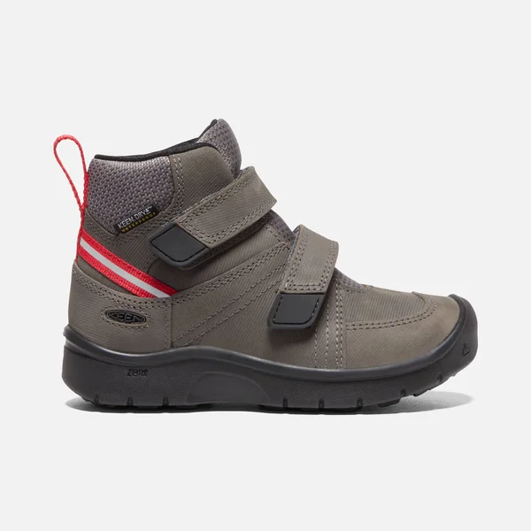 Keen Youth Hikeport 2 Mid Strap WP Boot - 3 - Magnet, Red Carpet