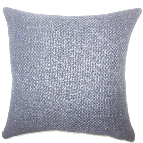 The Pillow Collection Xabier Solid Down Filled Throw Pillow in Plum, Size: 12 x 18, Purple