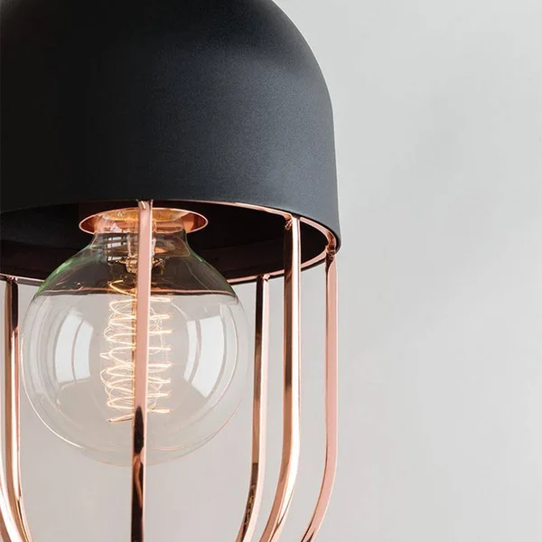 Hudson Valley Haley One Light Pendant, Aged Brass/Black Finish
