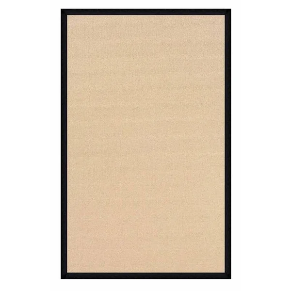 Linon Empire Machine Tufted Wool 8'x11' Rug in Natural and Black Leather - CYMX1223