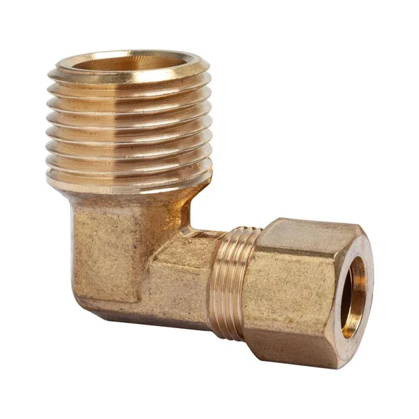 LTWFITTING 3/8 in. O.D. x 1/2 in. MIP Brass Compression 90-Degree Elbow Fitting (20-Pack) HF696820