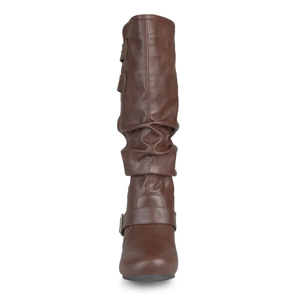 Journee Collection Women's Wide Calf Tiffany Boot - Taupe