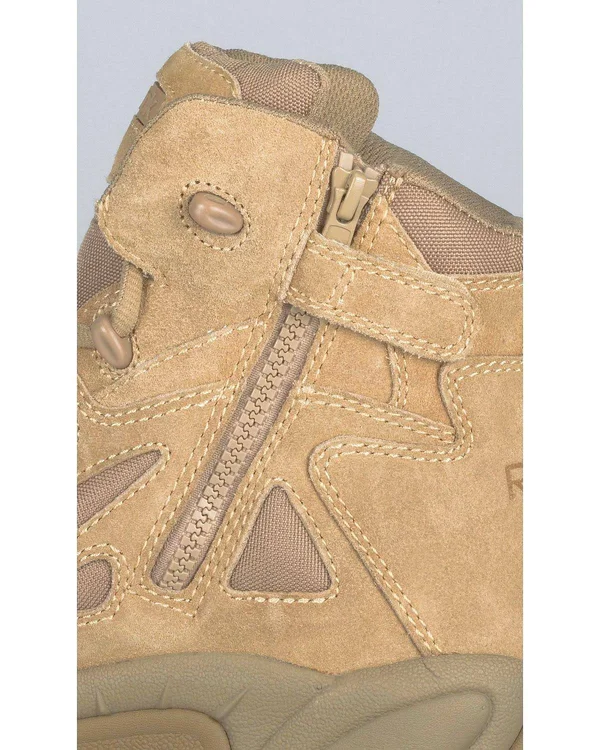 Reebok Men's Rapid Response RB Stealth 6-Inch Composite Toe Side Zip Boots - Desert Tan