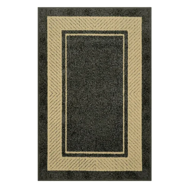 Maples Estate Border Rug - Dark Grey, 30x45