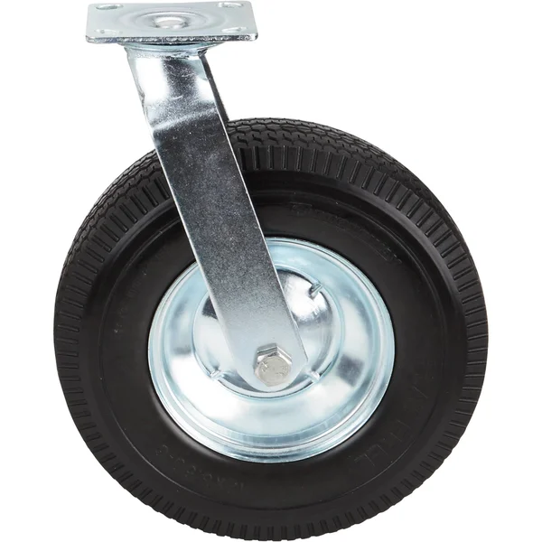 Strongway 12inch Swivel Flat-Free Solid Polyurethane Caster - 450-Lb. Capacity - Sawtooth Tread 22207008