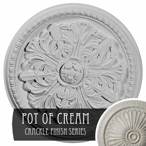Ekena Millwork CM16SWPCC 16 7/8x22OD x 1 1/2x22P Swindon Ceiling Medallion (Fits Canopies Up to 2 7/8x22) - Hand-Painted Pot of C