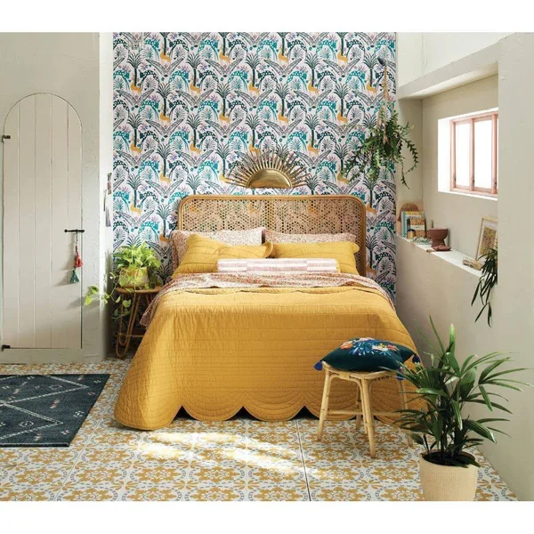 Twin/Twin Extra Long Scalloped Edge Quilt Gold - Opalhouse Designed with Jungalow
