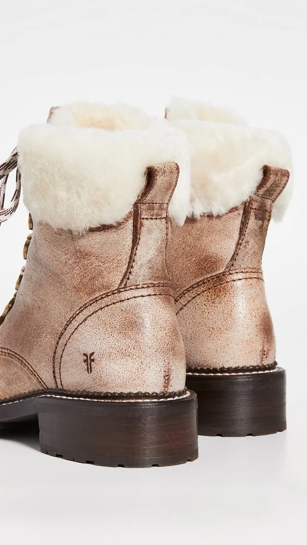 Frye Samantha Hiker Boots Chocolate 5.5