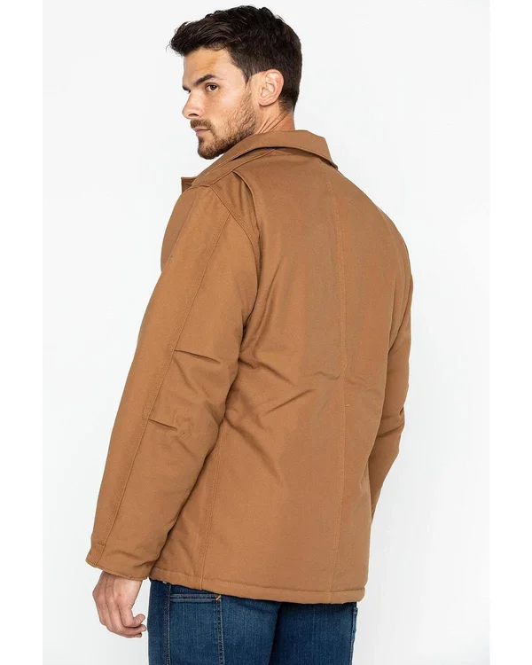 Carhartt Men's Brown Flame-Resistant Duck Traditional Coat