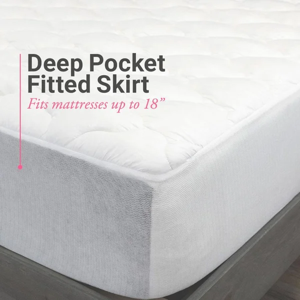 eLuxury Five Star Mattress Pad with Fitted Skirt - Queen