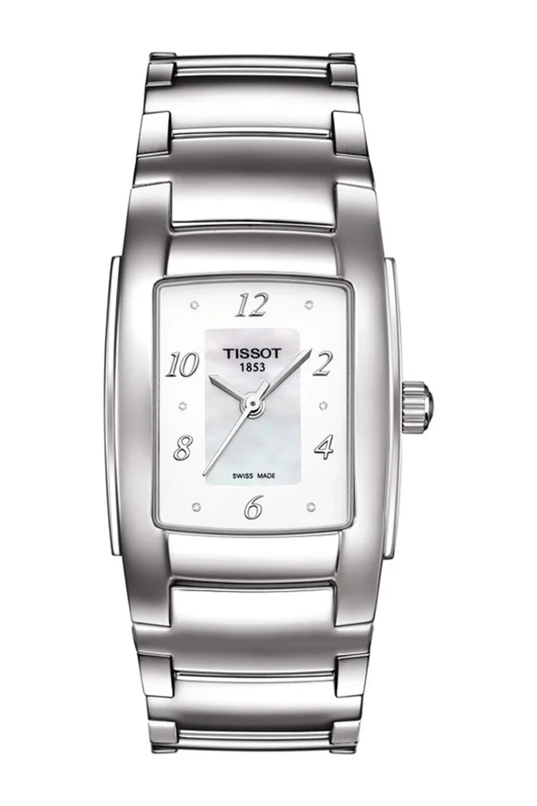 Tissot Women's T0733101111600 T-collection 25.4mm White Mop Dial Ss