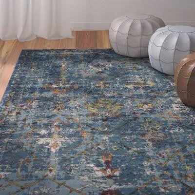 Monserrat Blue Area Rug Mistana Rug Size: Rectangle 5&1x22 x 7&6x22