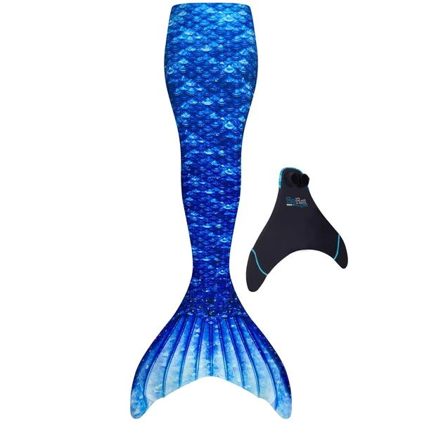 Fin Fun Authentic Wear-resistant Mermaid Tail for Swimming, Kids and Adults, Monofin Included, for Girls and Boys
