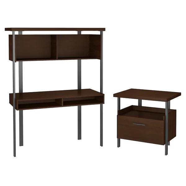 Copper Grove Adelphi Computer Desk with Hutch - Modern Walnut