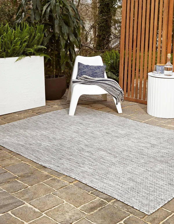 Outdoor Solid Light Gray 10x13 Large Area Rug Indoor Outdoor Rug