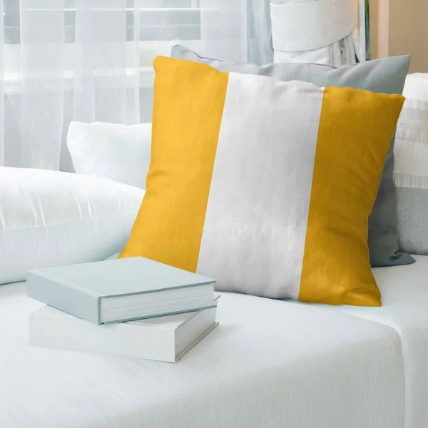 Washington Washington Football Stripes Pillow-Faux Linen - 18 x 18 - Square - Zipper Closure - Large - Removable Cover - Accent
