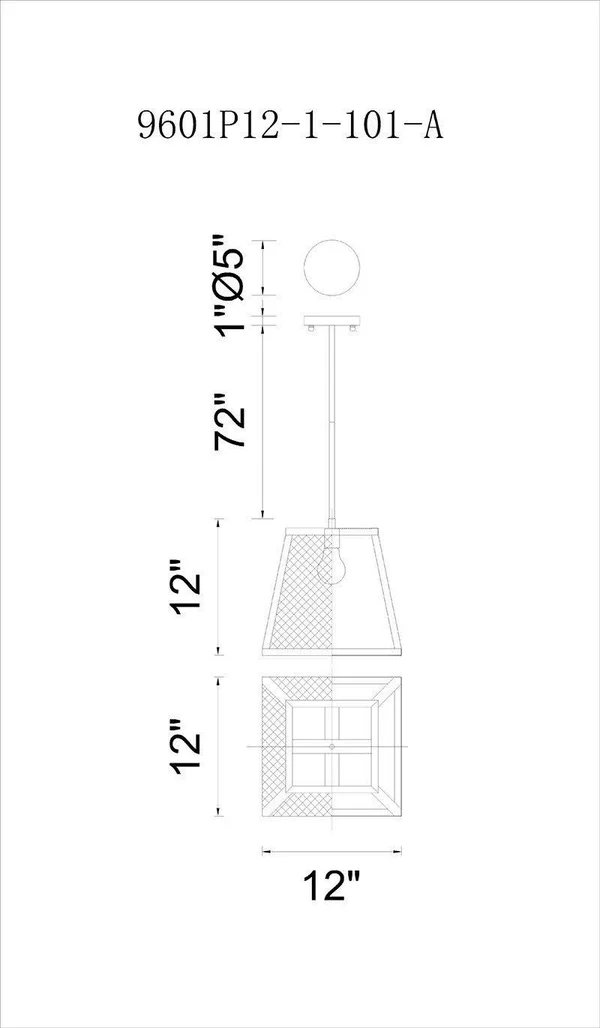 CWI Lighting Alyson 1 Light Mini Pendant - Black