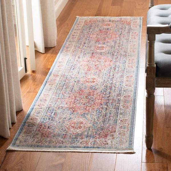 Safavieh Kenitra 600 Rug Collection KRA672R - Red - Blue - 3& x 5&