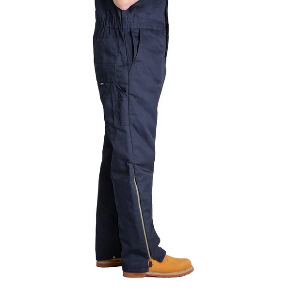 Berne Men's Deluxe Twill Insulated Bib Overall Navy - L/Short