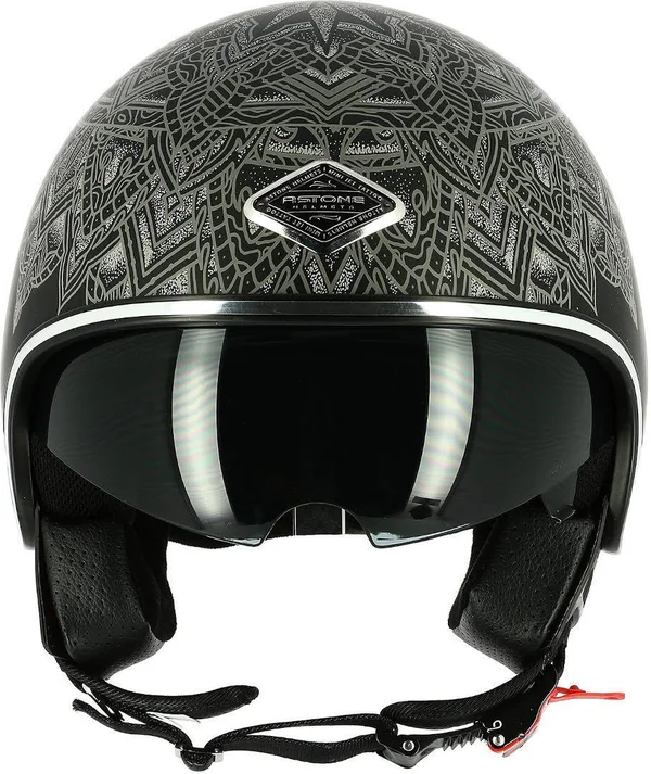 Astone Mini 66 Mandala Jet Helmet Black Matt XL