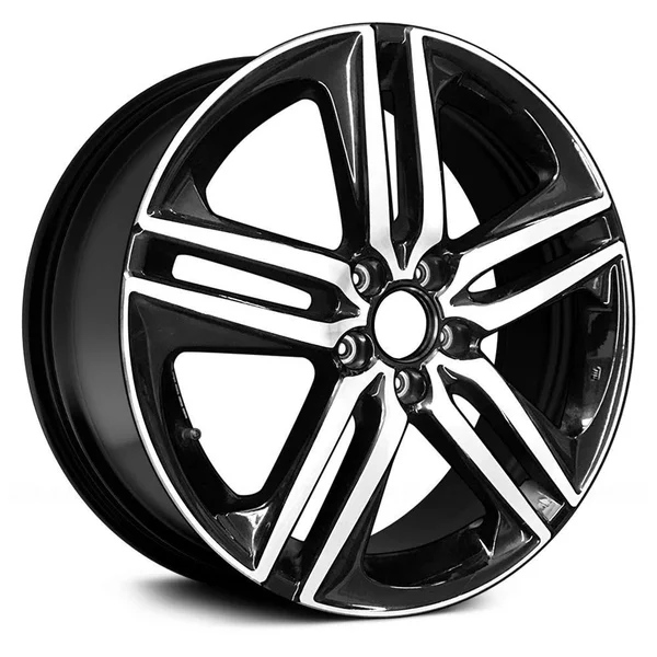 CCI ALY64083U45N Double 5-Spoke Machined and Black 19x8 Alloy Factory Wheel Replica