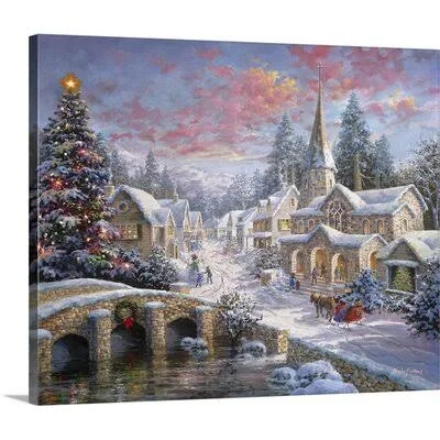 &Christmas Art Heaven on Earth by Nicky Boehme Painting Print The Holiday Aisle Format: Canvas - Size: 29x22 H x 36x22 W x 1.5x22