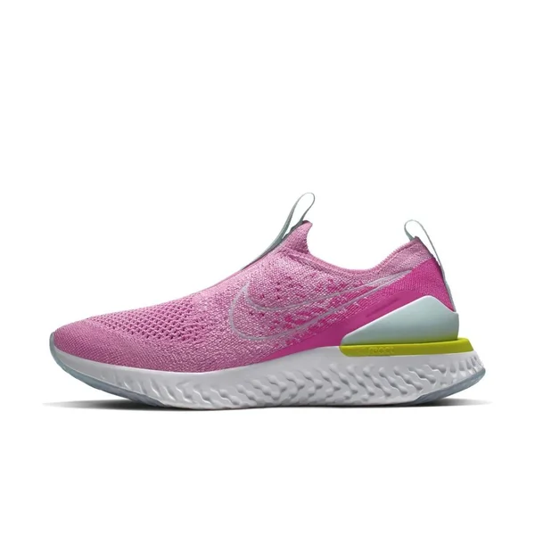 Nike Women's Epic Phantom React Flyknit Running Shoes - Size: 7, Pink