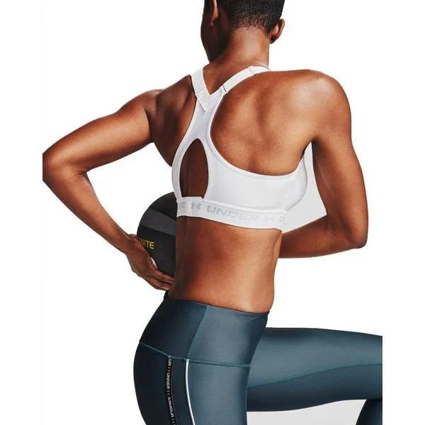 Under Armour Women's Armour High Crossback Sports Bra - White, 32c