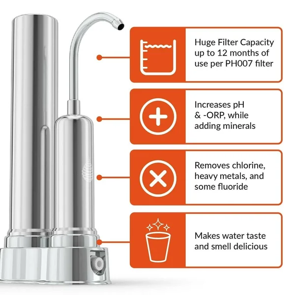 Invigorated Water Ph Regenerate Faucet Water Filter Purifier - High Ph Alkaline Water Filter System - Filtered Water Dispenser f