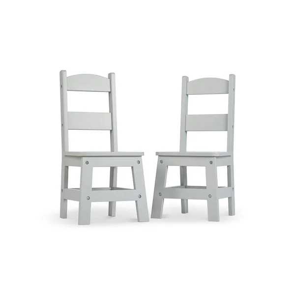 Melissa & Doug Wooden Chair Pair - Gray
