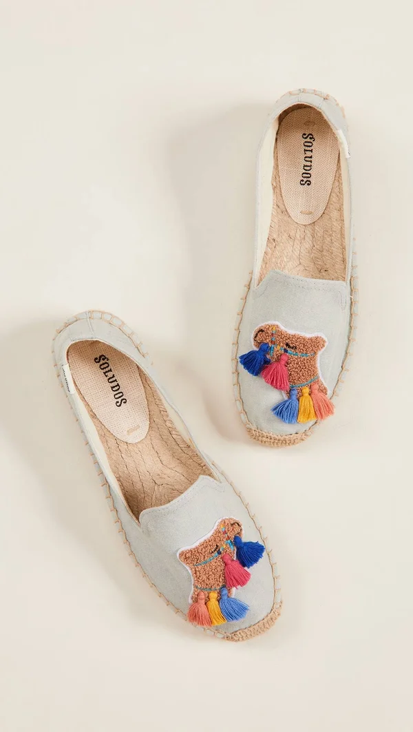 Soludos Tassel Camel Espadrille - Chambray, 5.5