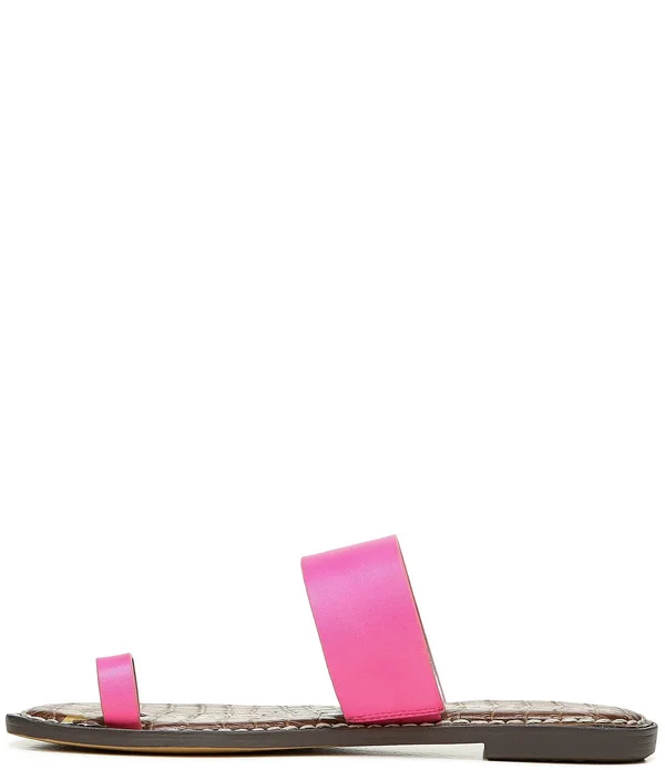 Sam Edelman Women's Gorgene Toe Ring Slide Sandals - White