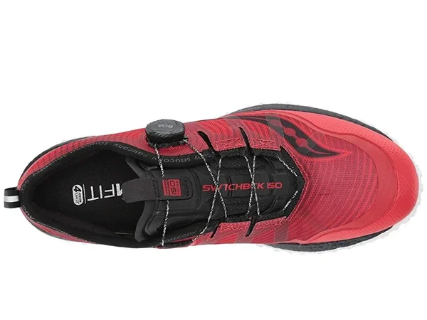 Saucony Men's Switchback ISO Trail Sneaker - Size: 7, Red/Black