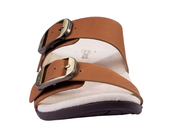 Spenco Vista Slide Women's Leather Arch Support Sandal Saddle - 7 Medium