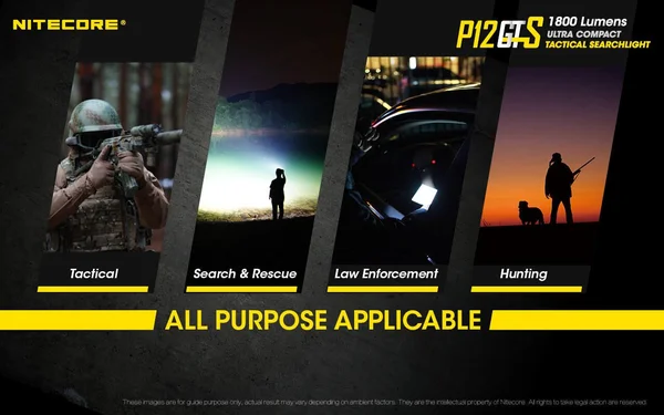 Nitecore P12GTS 1800 Lumen LED Tactical Flashlight