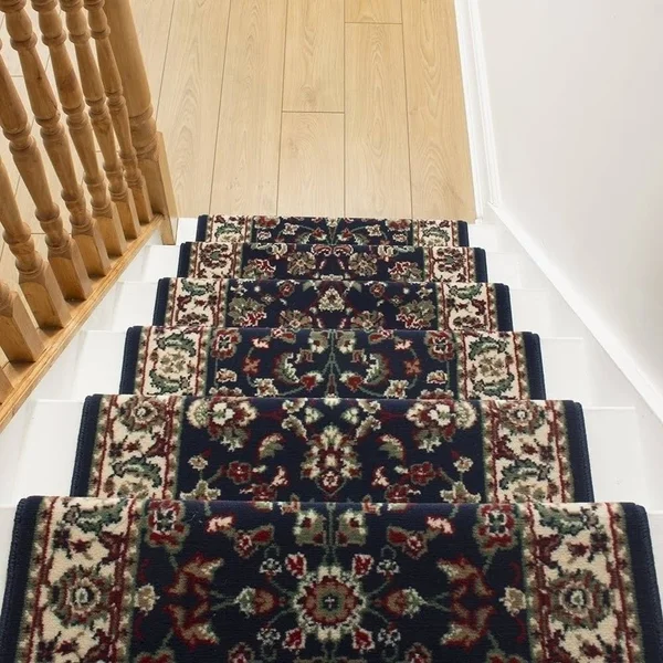 runrug USA Persian Blue Stair Carpet Runner Length: 35 foot, Width