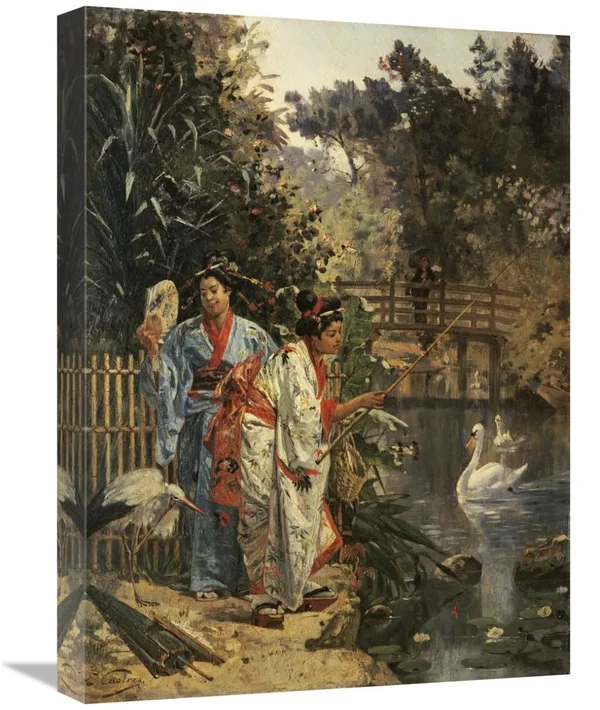 22 in. in A Japanese Garden Art Print - Edouard Castres MI1290455