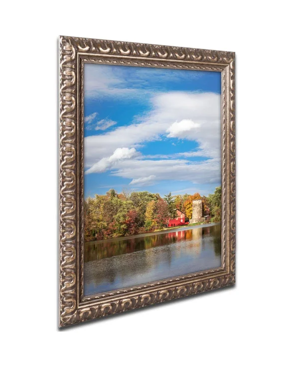 Jason Shaffer 'Morgan Street 5' Ornate Framed Art - Blue (16 x 20) - Trademark Fine Art