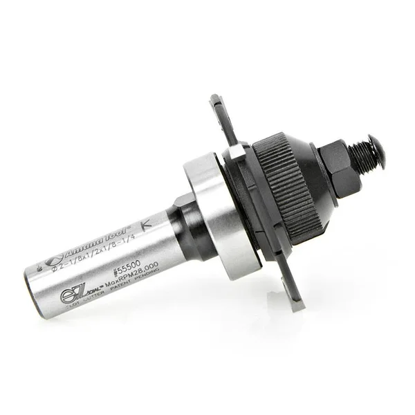 Amana 55500 E-Z Dial Slot Cutter 4 Wing x 2-1/8 Dia x 1/8-1/4 x 1/2 inch Shank