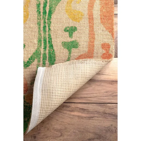 nuLOOM Natural Machine Woven Paisley Jute Area Rug - 4& x 6&